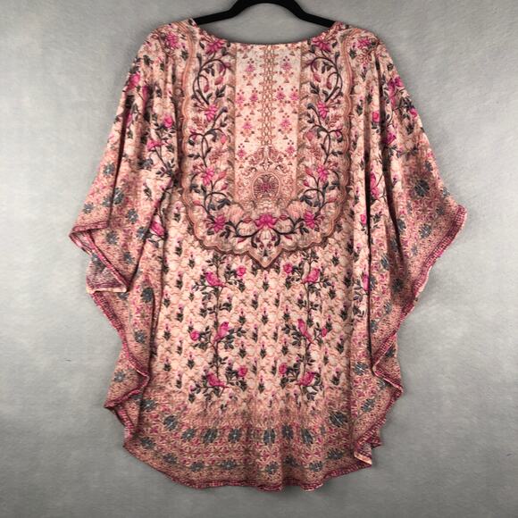 Tolani Women's Size Medium 100% Modal Floral/Bird Top - Picture 6 of 9